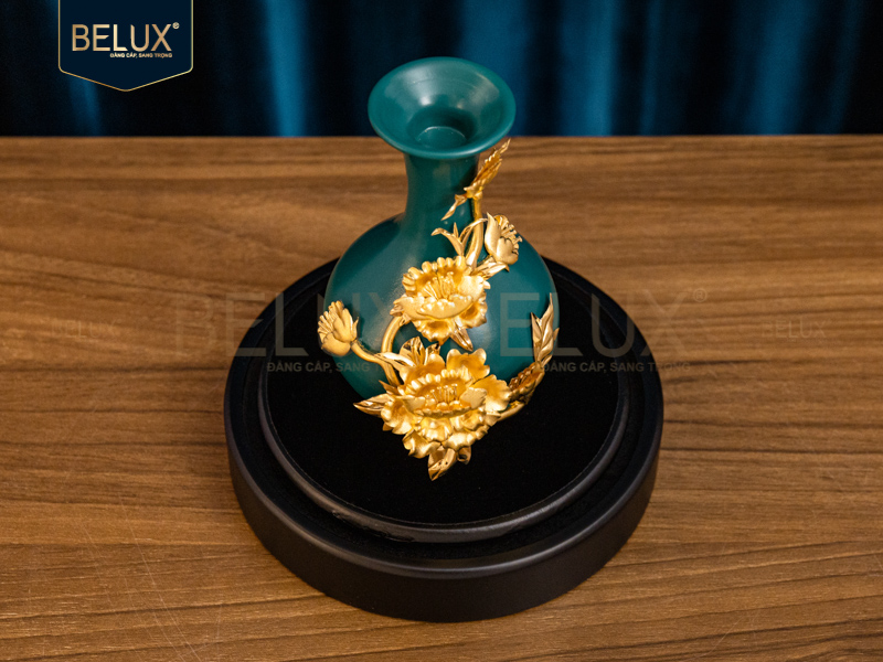 Bình Hút Lộc dát vàng 24k&nbsp;18x24cm